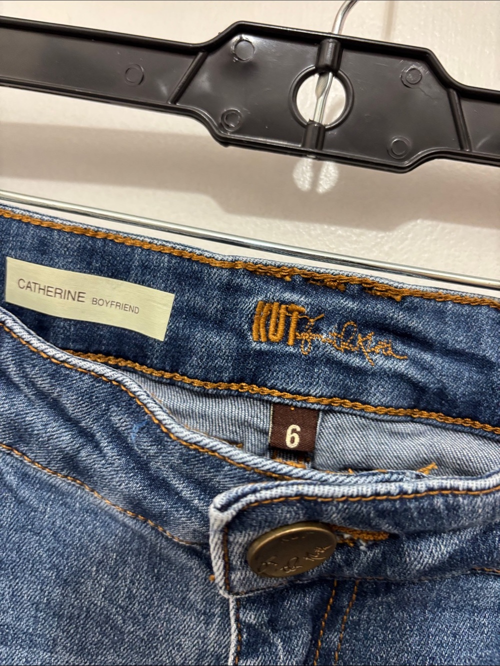 KUT from the kloth- Blue Embroidered Hummingbird & Rose Jeans Sz 6 - Picture 2 of 10